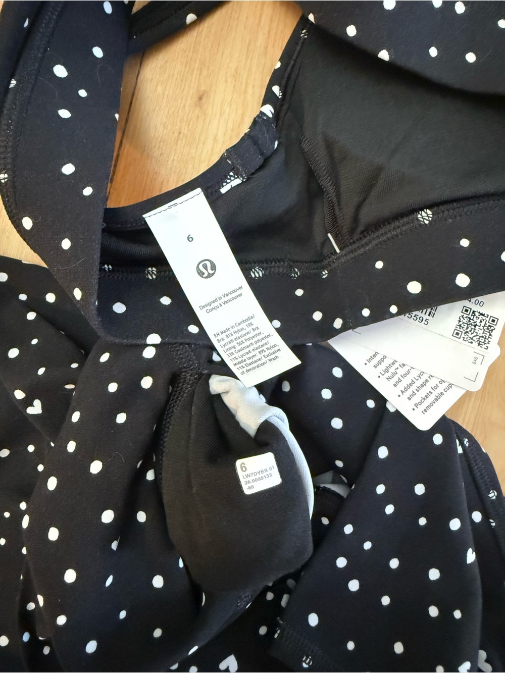 lululemon athletica Black with White Dot Athletic Shorts Set - Picture 3 of 3